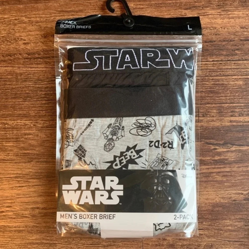 Disney Star Wars R2 D2 Boxer Brief Underwear Men’s Sz L New